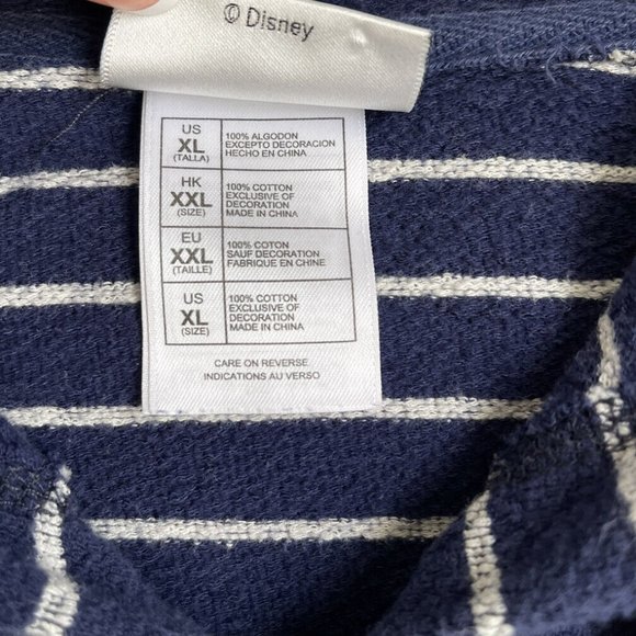 Disney Cruise Lines Blue Striped Terry Knit Full Zip Hoodie - Picture 7 of 8